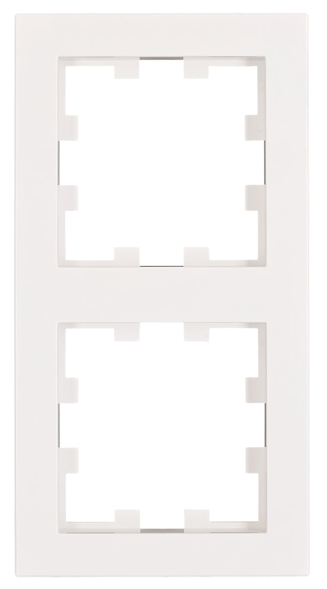 Rahmen 2-fach, Design CUBIC, weiß