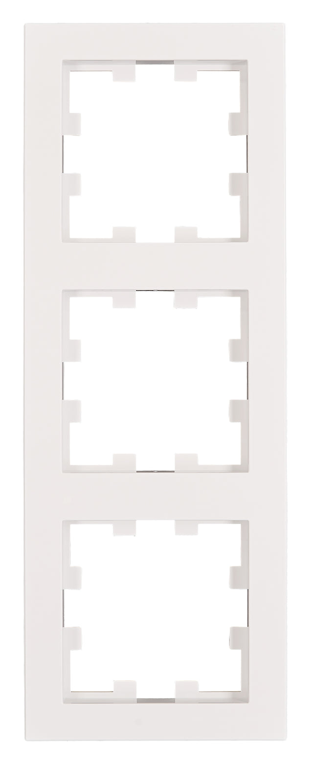 Rahmen 3-fach, Design CUBIC, weiß