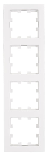 Rahmen 4-fach, Design CUBIC, weiß