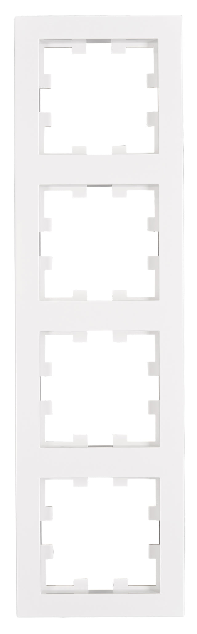 Rahmen 4-fach, Design CUBIC, weiß