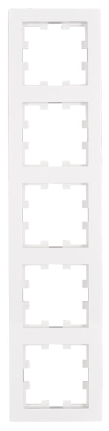 Rahmen 5-fach, Design CUBIC, weiß