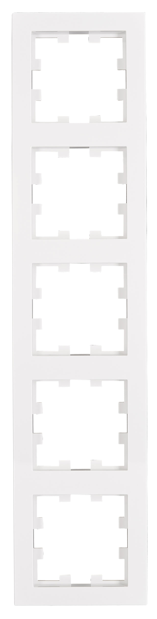 Rahmen 5-fach, Design CUBIC, weiß