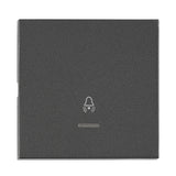 Wippe S 55 mit transparenter Linse, Symbol Glocke, anthrazit