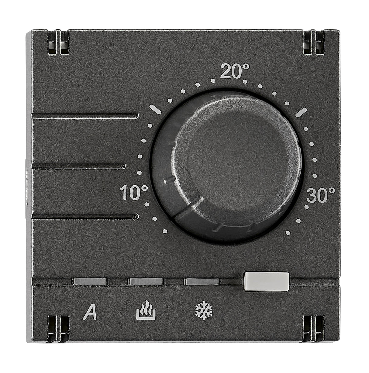 Analoger Raumthermostat Aufsatz, Heizung/Kühlung, Anthrazit