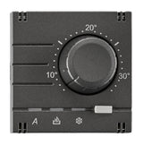 Analoger Raumthermostat Aufsatz, Heizung/Kühlung, Anthrazit