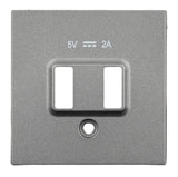 USB Ladesteckdosen-Abdeckung, anthrazit