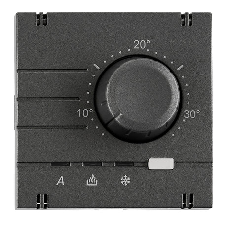 Analoger Raumthermostat Aufsatz, Heizung/Kühlung, Anthrazit