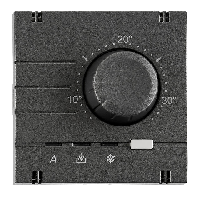 Analoger Raumthermostat Aufsatz, Heizung/Kühlung, Anthrazit