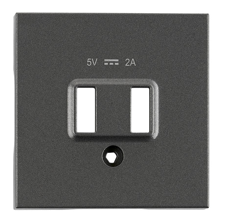 USB Ladesteckdosen-Abdeckung, anthrazit