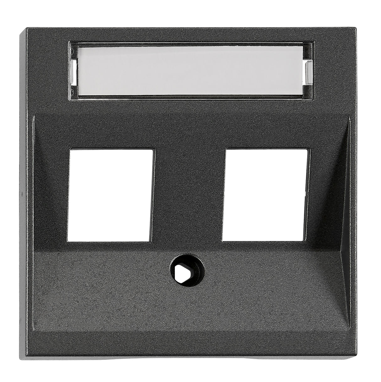 Abdeckung für RJ45 Toolless Line Module, 2-fach, anthrazit