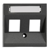 Abdeckung für RJ45 Toolless Line Module, 2-fach, anthrazit