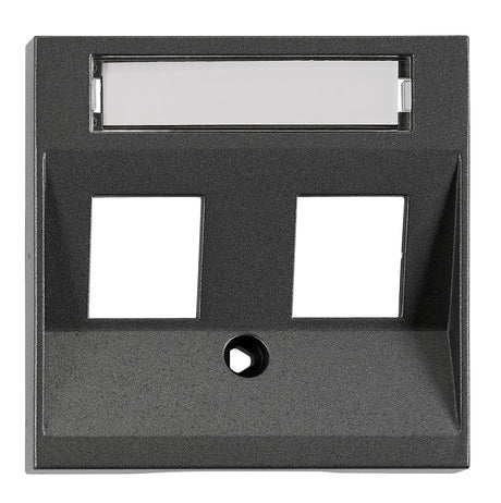 Abdeckung für RJ45 Toolless Line Module, 2-fach, anthrazit