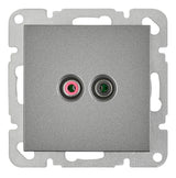 Foto: Cinch Audiosteckdose, Schraubklemme, anthrazit