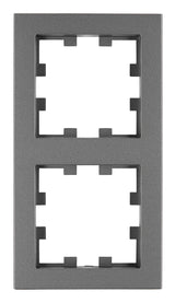 Rahmen 2-fach, Design CUBIC, anthrazit