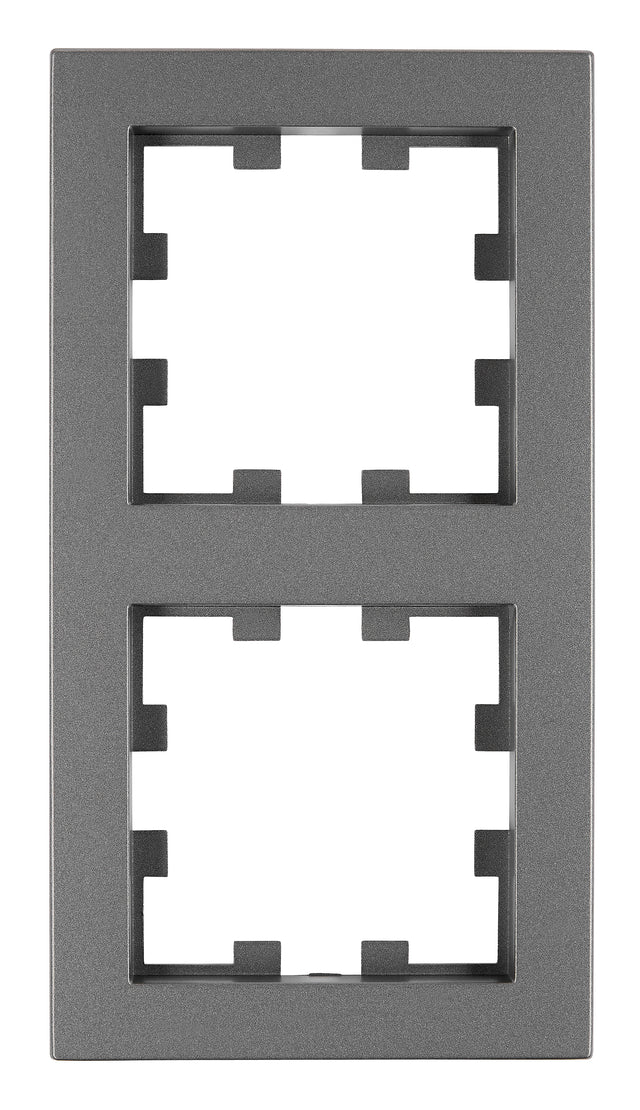Rahmen 2-fach, Design CUBIC, anthrazit
