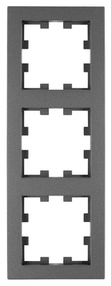 Rahmen 3-fach, Design CUBIC, anthrazit