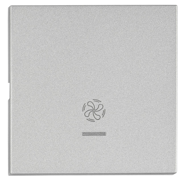 Wippe 50 mit transparenter Linse, Symbol Lüfter, silber