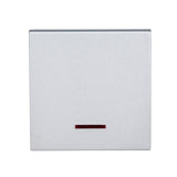 Wippe S 50 mit roter Linse, Silber