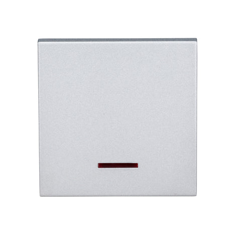 Wippe S 50 mit roter Linse, Silber