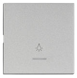 Wippe S 50 mit transparenter Linse, Symbol Licht, Silber