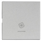 Wippe S 50 mit transparenter Linse, Symbol Lüfter, Silber