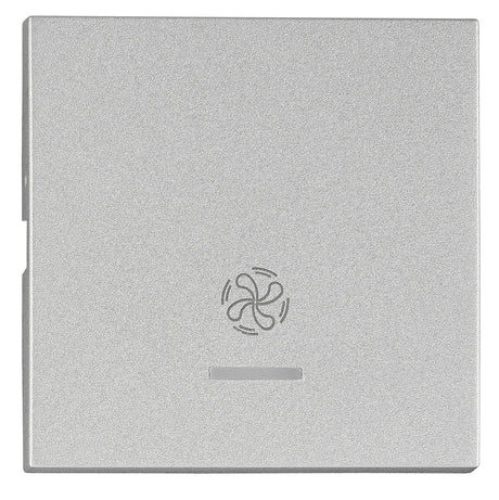 Wippe S 50 mit transparenter Linse, Symbol Lüfter, Silber