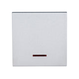 Wippe S 55 mit roter Linse, Silber