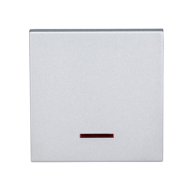 Wippe S 55 mit roter Linse, Silber