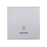 Wippe S 55 mit transparenter Linse, Symbol Licht, Silber