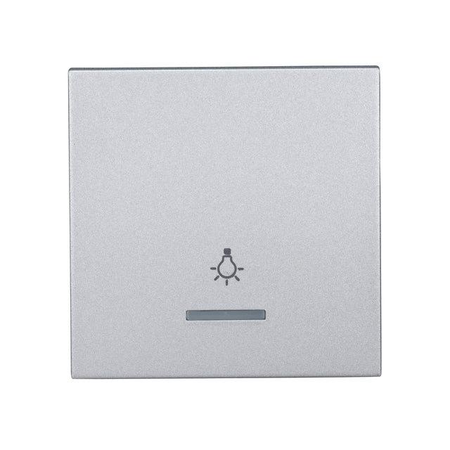 Wippe S 55 mit transparenter Linse, Symbol Licht, Silber