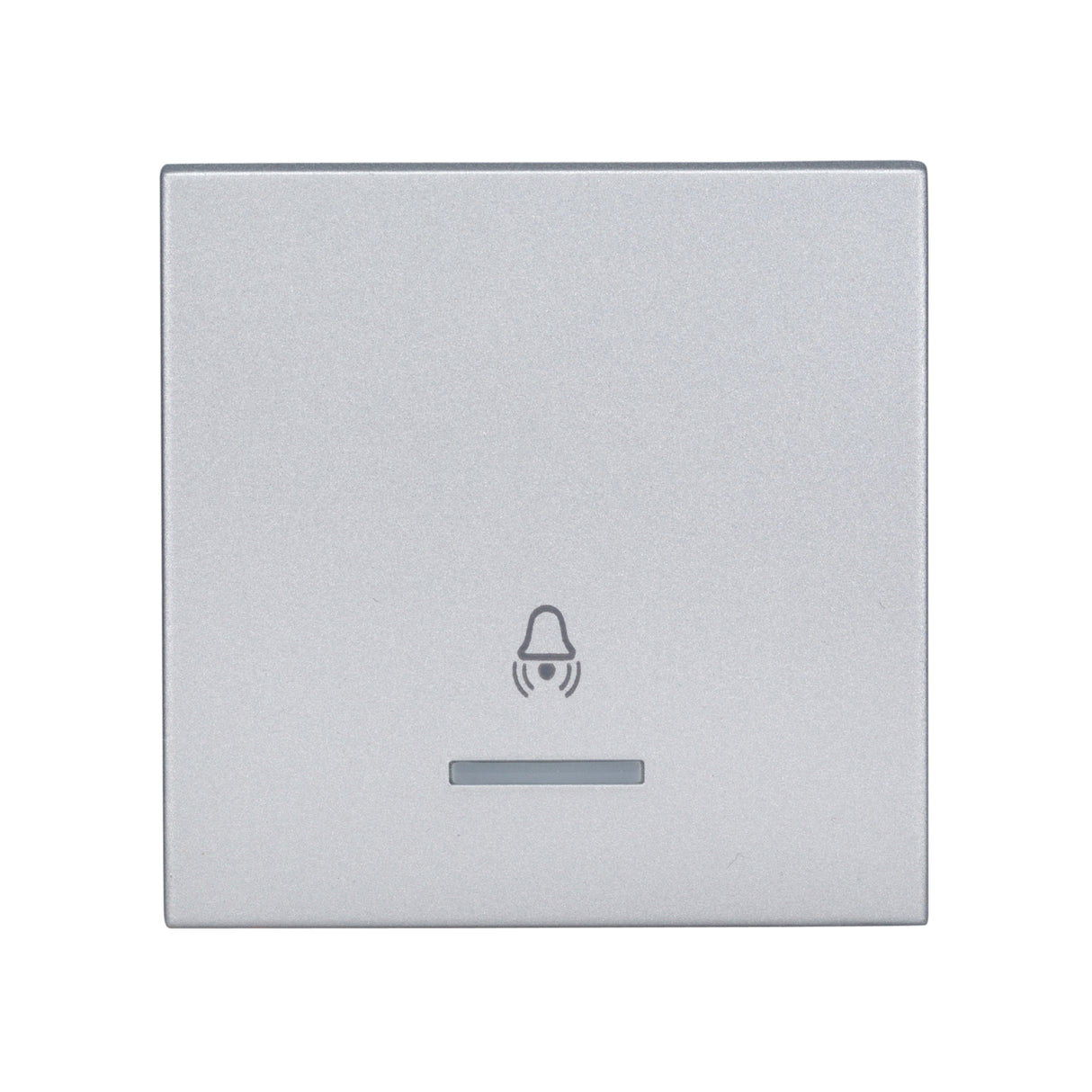 Wippe S 55 mit transparenter Linse, Symbol Glocke, Silber