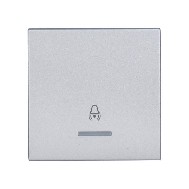 Wippe S 55 mit transparenter Linse, Symbol Glocke, Silber