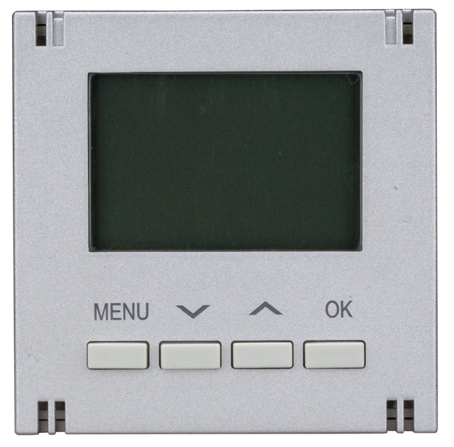 Digitaler Raumthermostat Aufsatz, Heizung, Silber