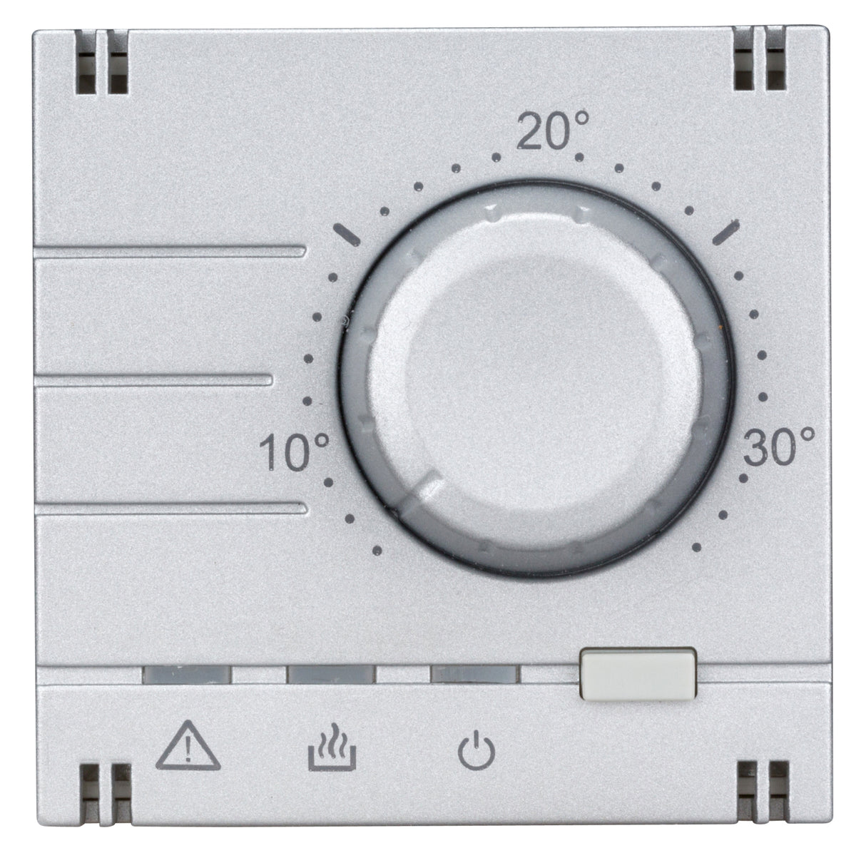 Analoger Raumthermostat Aufsatz, Heizung, Silber