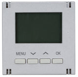 Digitaler Raumthermostat Aufsatz, Heizung/Kühlung, Silber