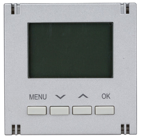Digitaler Raumthermostat Aufsatz, Heizung/Kühlung, Silber