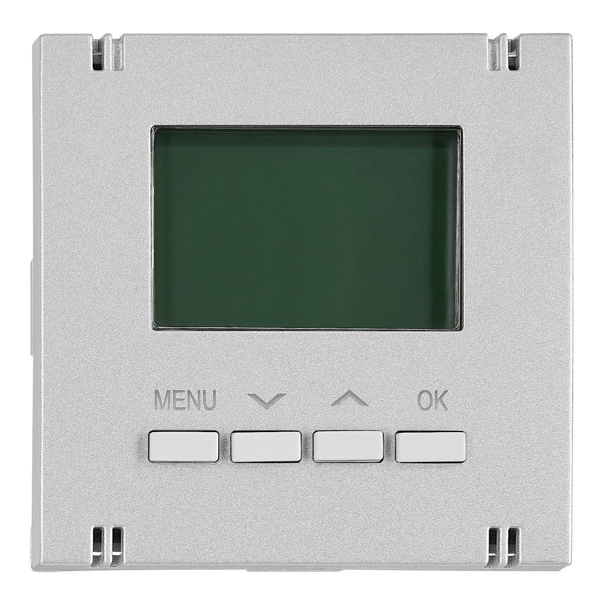 Digitaler Raumthermostat Aufsatz, Heizung, Silber