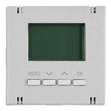Digitaler Raumthermostat Aufsatz, Heizung, Silber