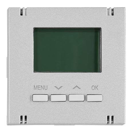 Digitaler Raumthermostat Aufsatz, Heizung, Silber