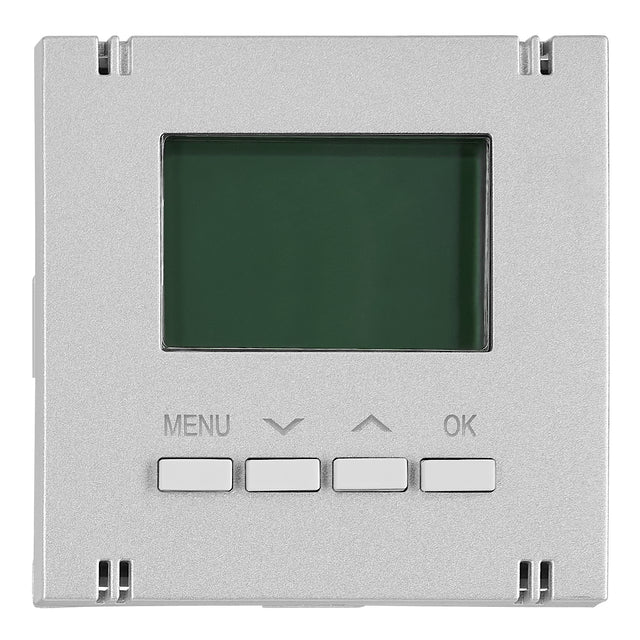 Digitaler Raumthermostat Aufsatz, Heizung, Silber