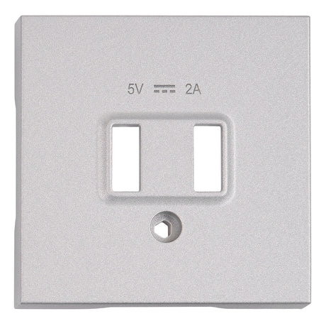USB Ladesteckdosen-Abdeckung, Silber