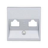 Abdeckung für RJ45 Toolless Line Module, 2-fach, Silber