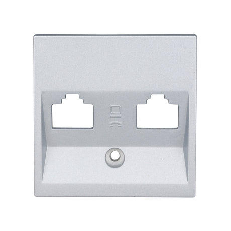 Abdeckung für RJ45 Toolless Line Module, 2-fach, Silber