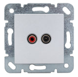 Foto: Cinch Audiosteckdose, Schraubkontakte, Silber