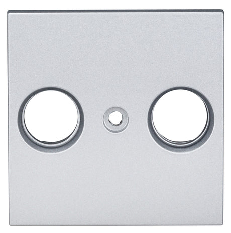 TV Abdeckung, 2-Loch, Silber