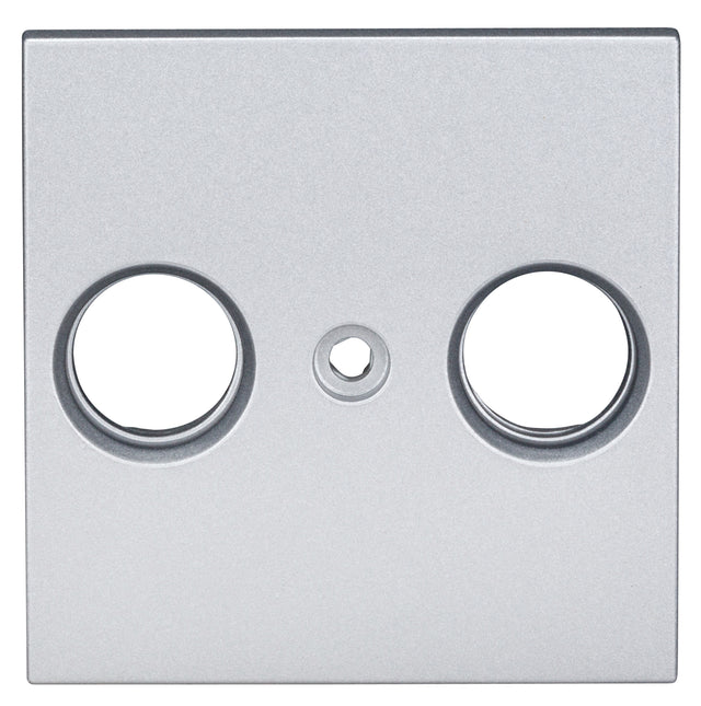 TV Abdeckung, 2-Loch, Silber