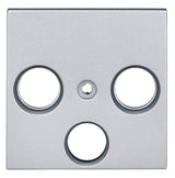 TV Abdeckung, 3-Loch, Silber