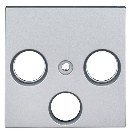 TV Abdeckung, 3-Loch, Silber