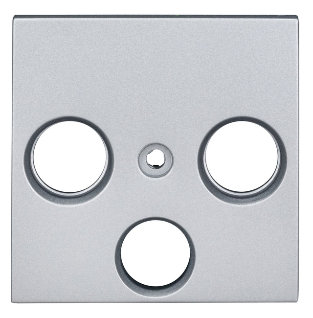 TV Abdeckung, 3-Loch, Silber