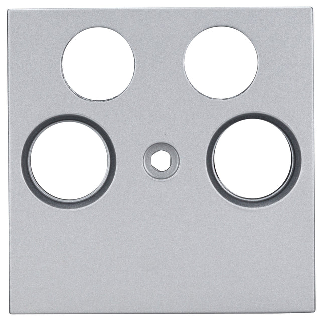 TV Abdeckung, 4-Loch, Silber